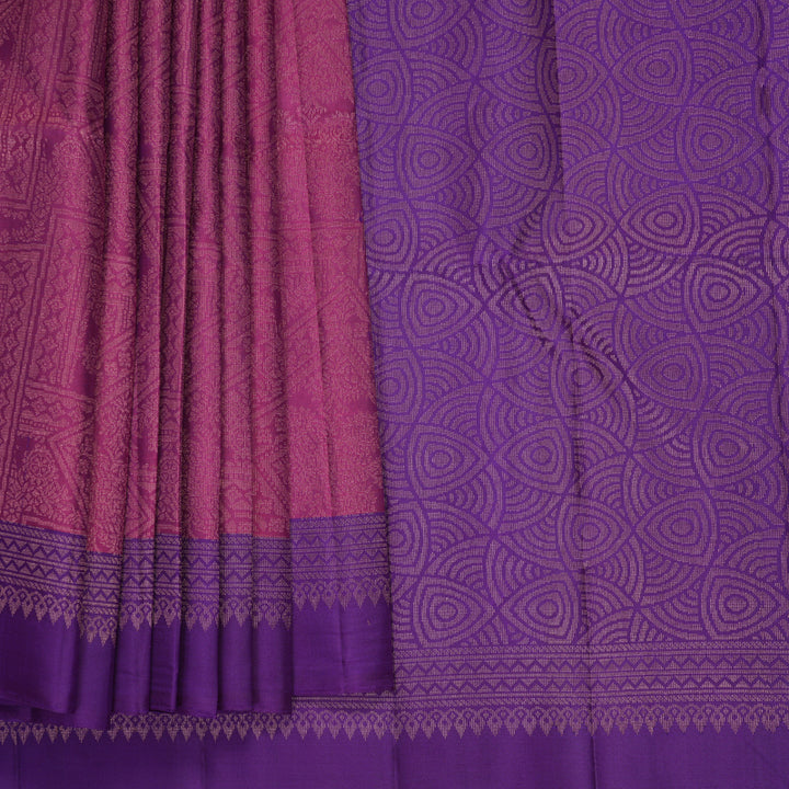 Hayagrivas Magenta Handloom Soft Silk Saree KBF892H8-9