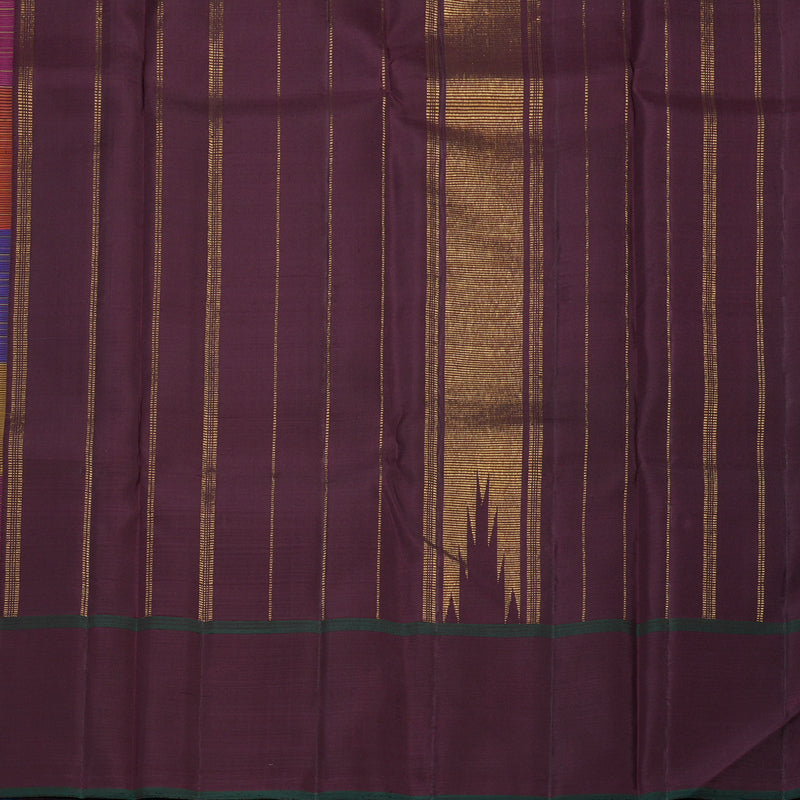 Hayagrivas Handloom Multicolour Checks Kanjivaram Silk Saree KBF8D1-1