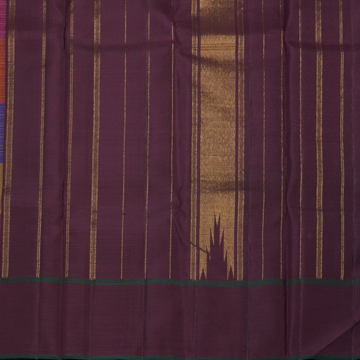 Hayagrivas Handloom Multicolour Checks Kanjivaram Silk Saree KBF8D1-1