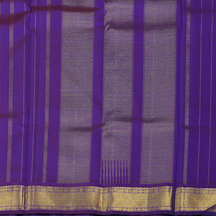 Hayagrivas Handloom Beige Kanjivaram Silk Saree with MS Blue Border KBF8D3-1