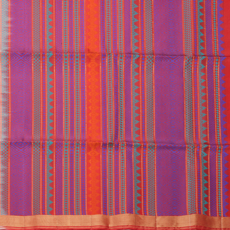 Hayagrivas Half-White Handloom Soft Silk Saree KBF901H4-1