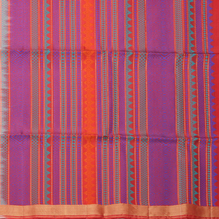 Hayagrivas Half-White Handloom Soft Silk Saree KBF901H4-1