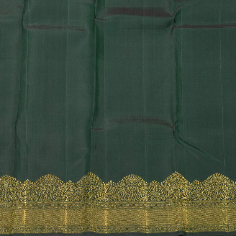 Hayagrivas Handloom Purple Kanjivaram Silk Saree with Bottle Green Border KBF903H1-1