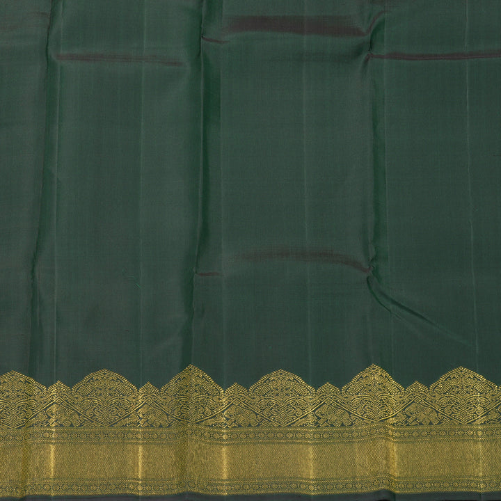Hayagrivas Handloom Purple Kanjivaram Silk Saree with Bottle Green Border KBF903H1-1