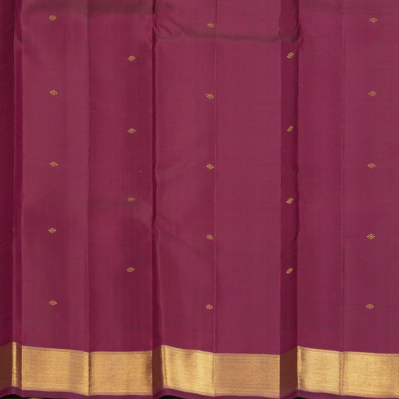 Hayagrivas Handloom Magenta-Pink Kanjivaram Silk Saree with Purple Border KBF903H3-1