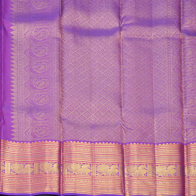 Hayagrivas Handloom Purple Kanjivaram Silk Saree KBF903H8-1
