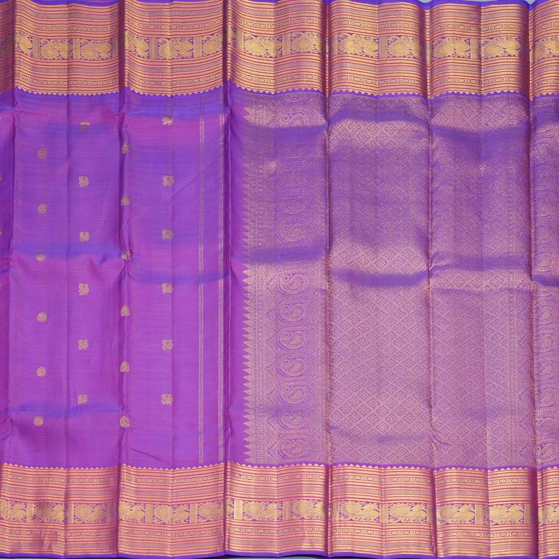 Hayagrivas Handloom Purple Kanjivaram Silk Saree KBF903H8-1