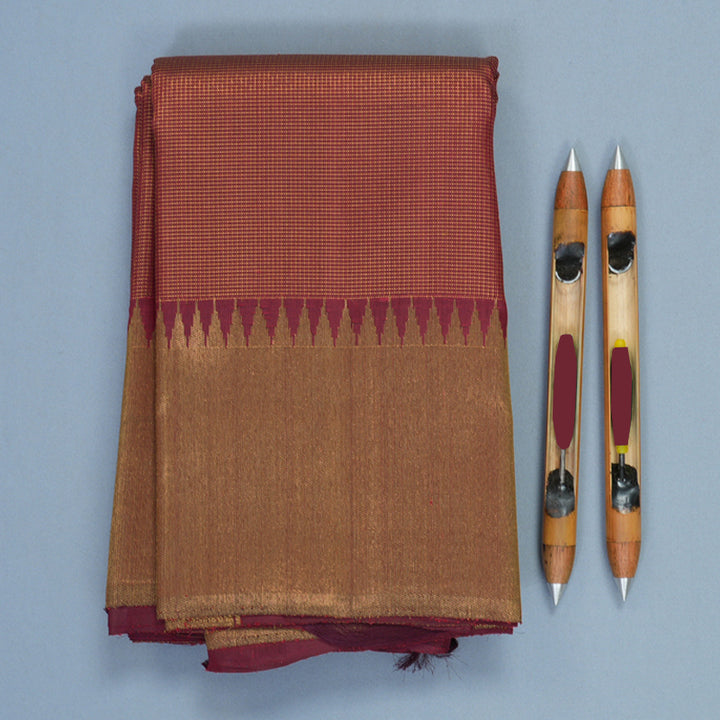Hayagrivas Handloom Wine Maroon Kanjivaram Silk Saree KBF904H3-1