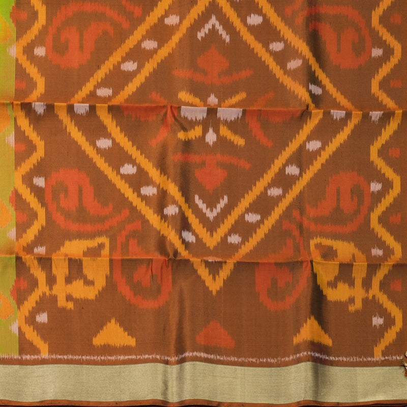Hayagrivas Apple Green Handloom Ikkat Soft Silk Saree KBF909H1-14