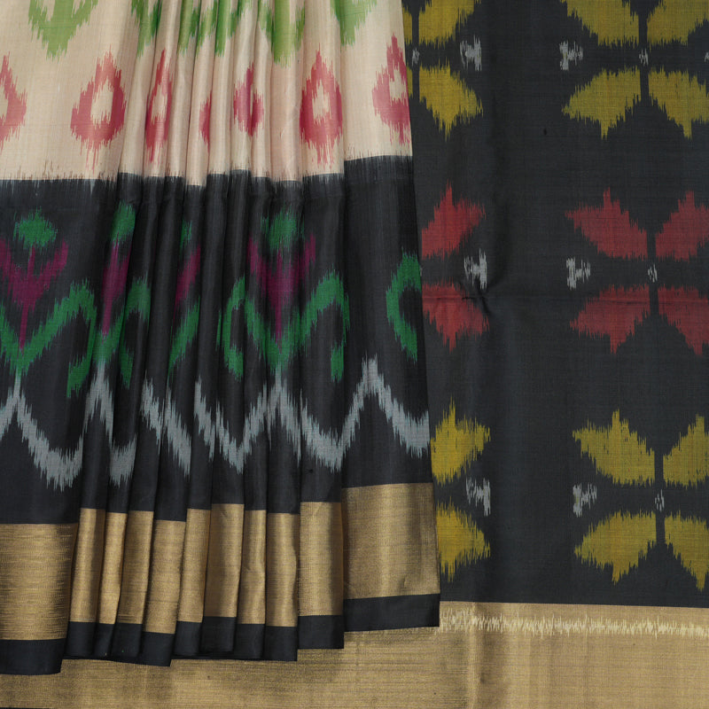 Hayagrivas Beige Handloom Soft Silk Saree KBF909H2-26