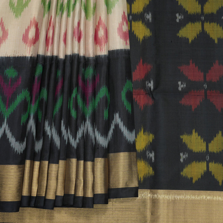 Hayagrivas Beige Handloom Soft Silk Saree KBF909H2-26