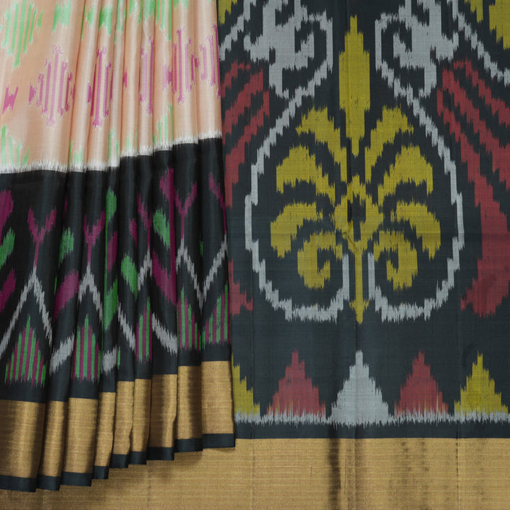Hayagrivas Cream Handloom Ikkat Soft Silk Saree KBF909H2-27