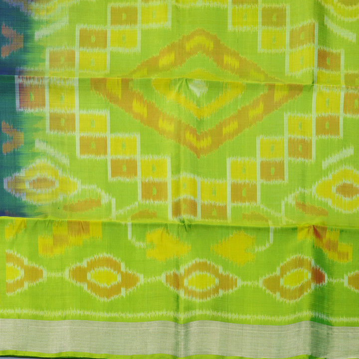 Hayagrivas Peacock Blue Handloom Ikkat Soft Silk Saree KBF909H2-28