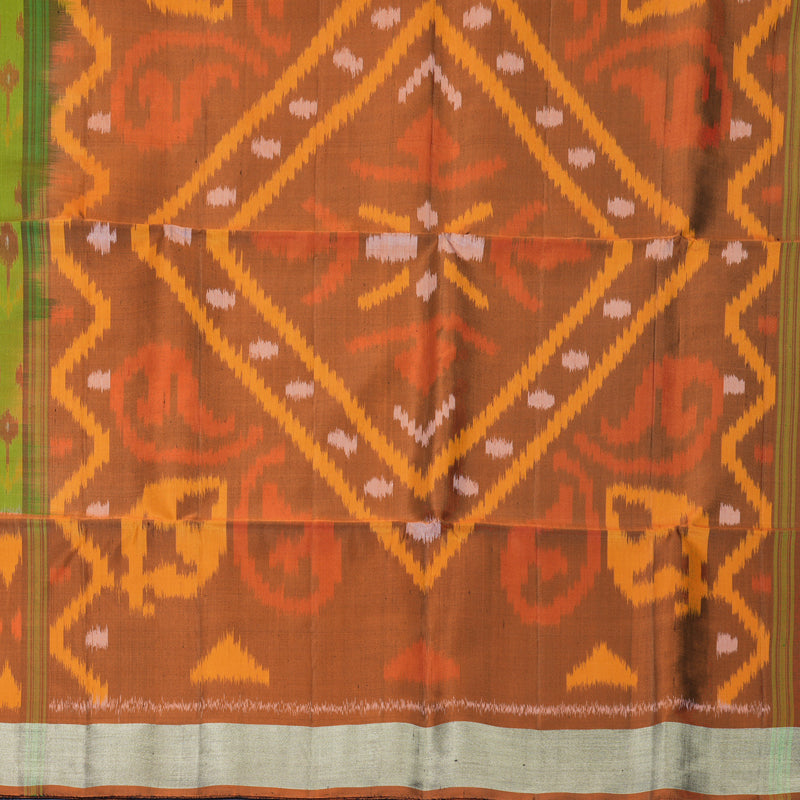 Hayagrivas Light Green Handloom Ikkat Soft Silk Saree KBF909H2-29