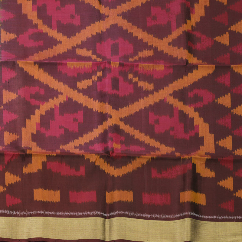 Hayagrivas Green Handloom Ikkat Soft Silk Saree KBF909H2-35