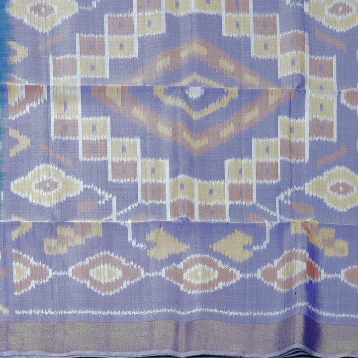 Hayagrivas Persian Blue Handloom Ikkat Soft Silk Saree KBF909H2-39