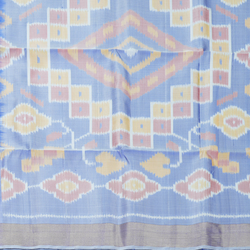 Hayagrivas Ananda Blue Handloom Ikkat Soft Silk Saree KBF909H2-41