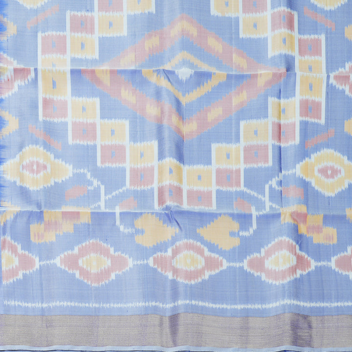 Hayagrivas Ananda Blue Handloom Ikkat Soft Silk Saree KBF909H2-41