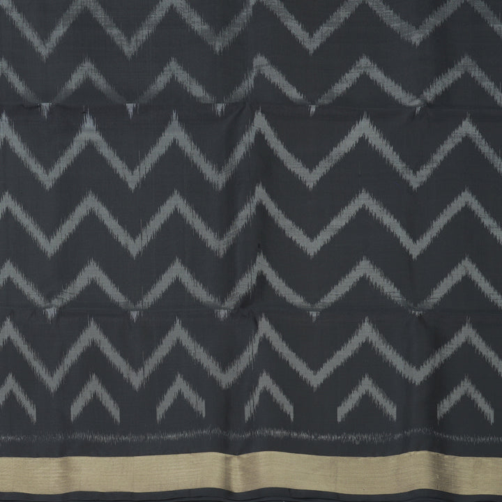 Hayagrivas White Handloom Ikkat Soft Silk Saree KBF909H2-48