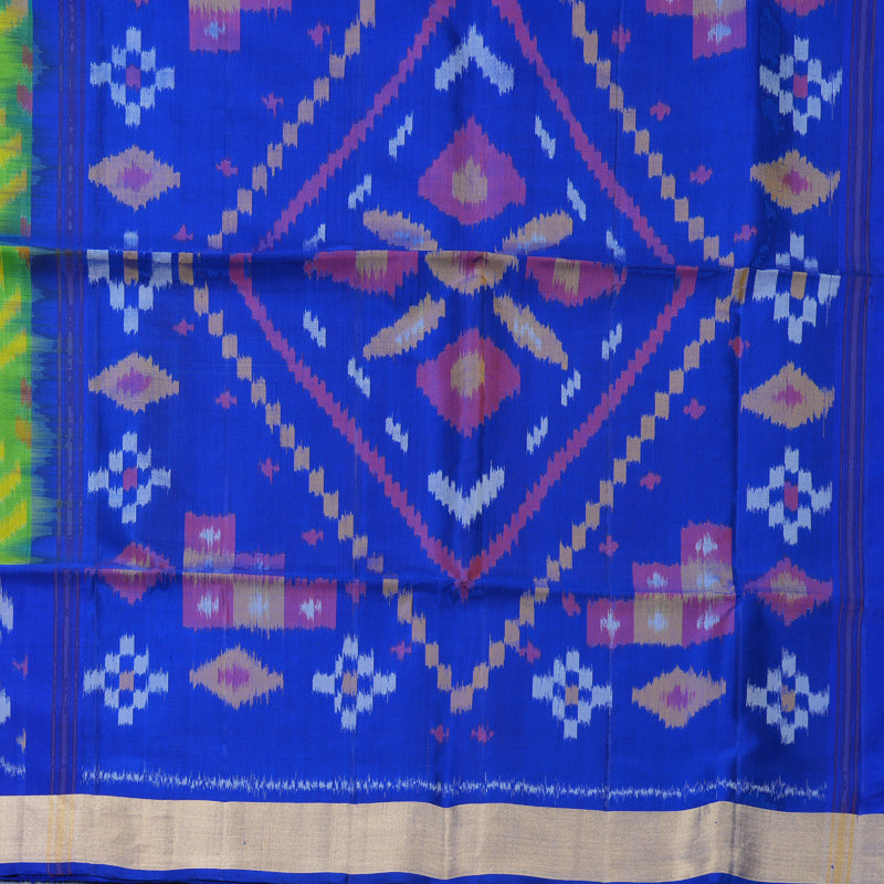 Hayagrivas Light Green Handloom Ikkat Soft Silk Saree KBF909H2-52