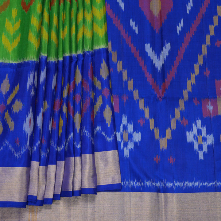Hayagrivas Light Green Handloom Ikkat Soft Silk Saree KBF909H2-52