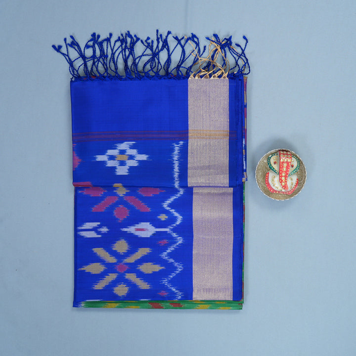 Hayagrivas Meenakshi Green Handloom Ikkat Soft Silk Saree KBF909H2-53