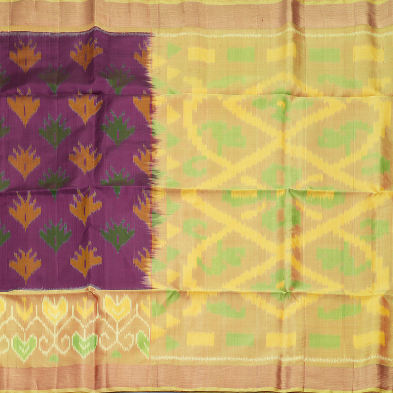 Hayagrivas Purple Handloom Ikkat Soft Silk Saree KBF909H2-61