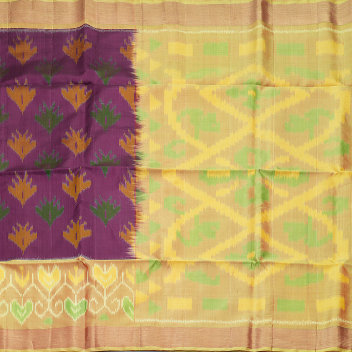 Hayagrivas Purple Handloom Ikkat Soft Silk Saree KBF909H2-61