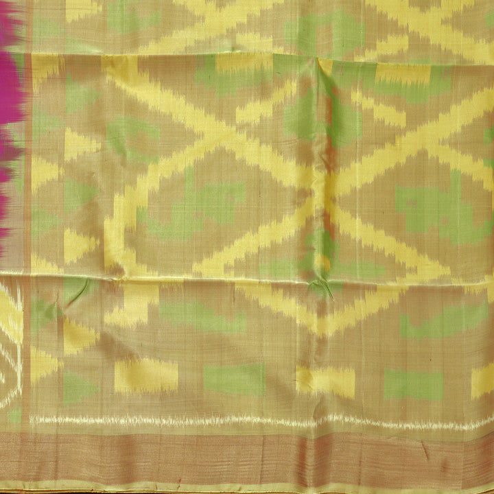 Hayagrivas Magenta Handloom Ikkat Soft Silk Saree KBF909H2-67