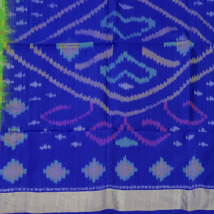 Hayagrivas Parrot Green Handloom Ikkat Soft Silk Saree KBF909H2-70