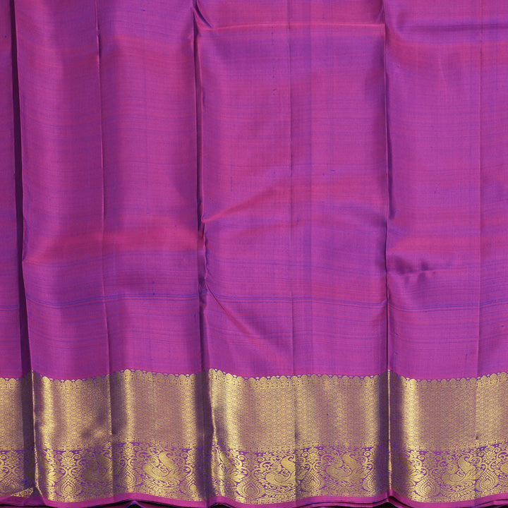 Hayagrivas Handloom Mayilkazhuthu Kanjivaram Silk Saree with Purple Border KBF910H1-19