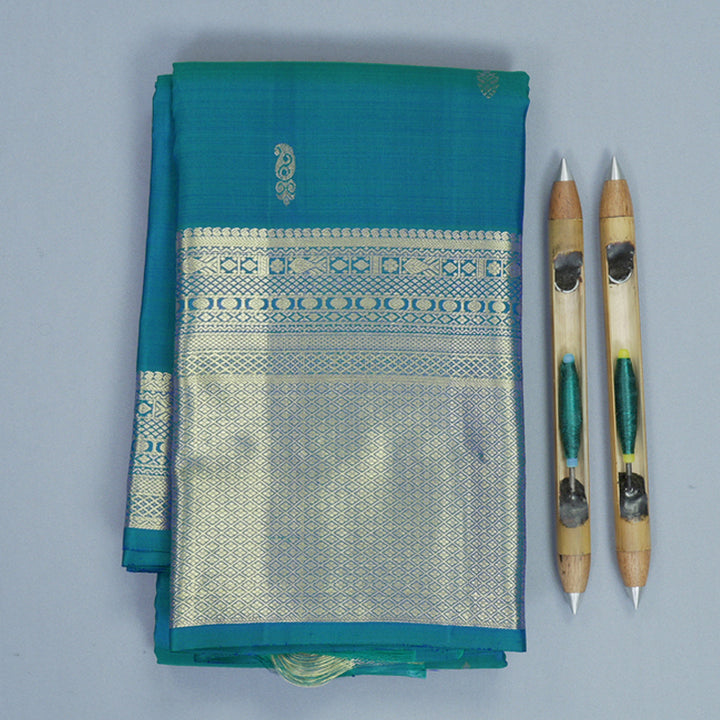 Hayagrivas Handloom Mayilkazhuthu Kanjivaram Silk Saree KBF910H1-7