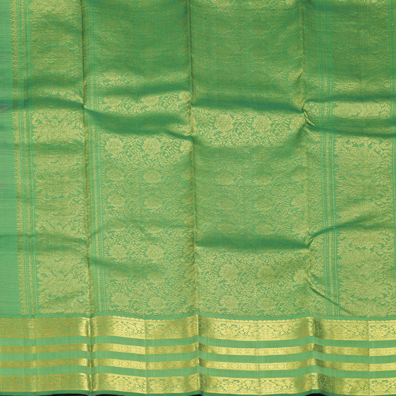 Hayagrivas Handloom Dual Tone (Pink &amp; Beige) Kanjivaram Silk Saree with Light Green Border KBF910H1-8