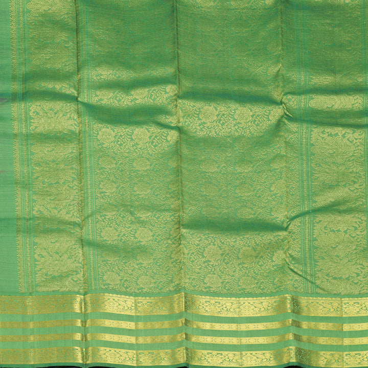 Hayagrivas Handloom Dual Tone (Pink &amp; Beige) Kanjivaram Silk Saree with Light Green Border KBF910H1-8