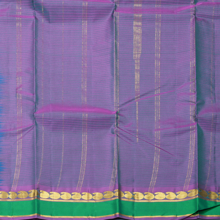 Hayagrivas Handloom Sky Blue Kanjivaram Silk Saree with Green Border KBF912H1-1