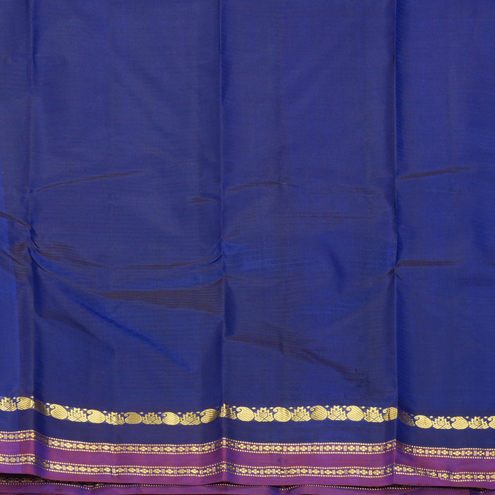 Hayagrivas Handloom Blue-Green Kanjivaram Silk Saree KBF912H1-15