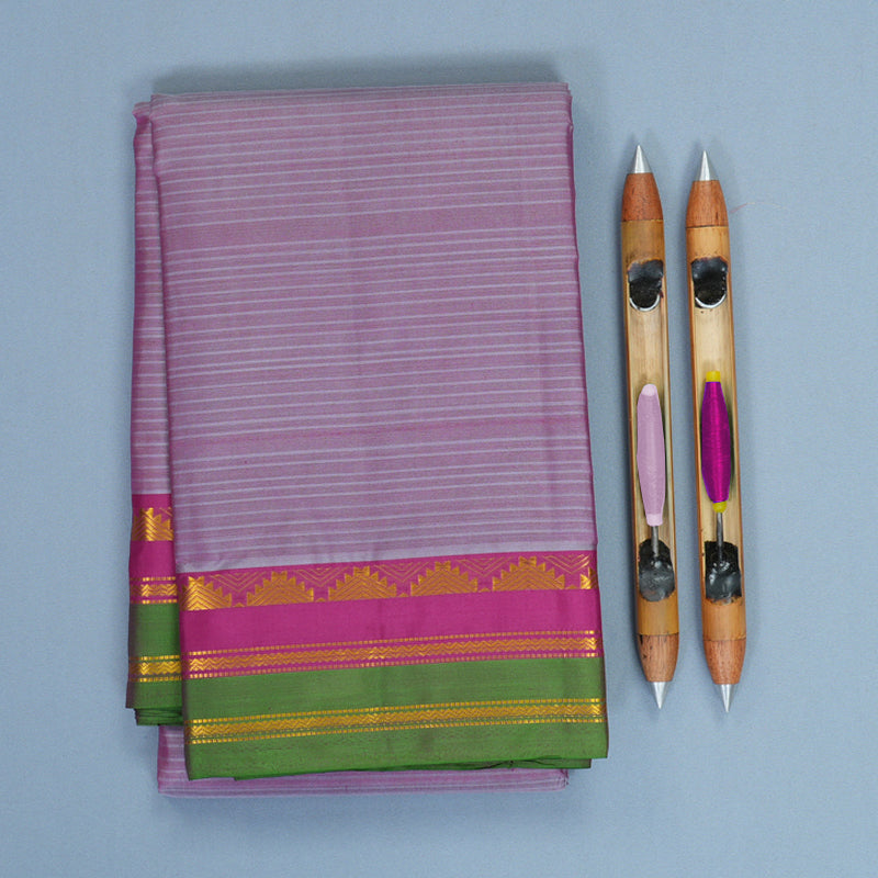 Hayagrivas Handloom Lilac Kanjivaram Silk Saree KBF912H1-20