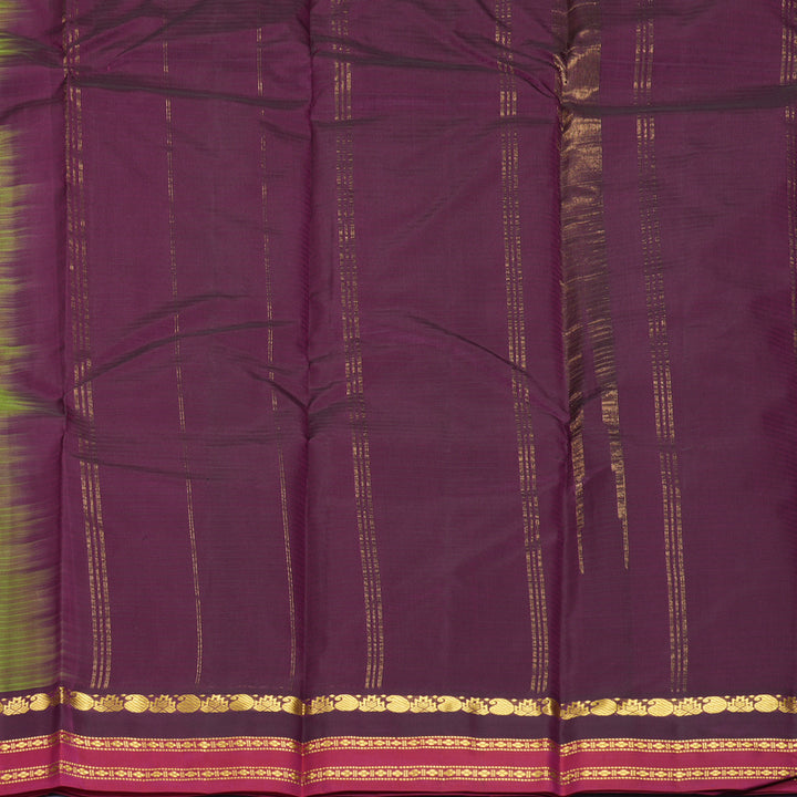 Hayagrivas Handloom Manthalir Kanjivaram Silk Saree with Purple &amp; Pink Border KBF912H1-22