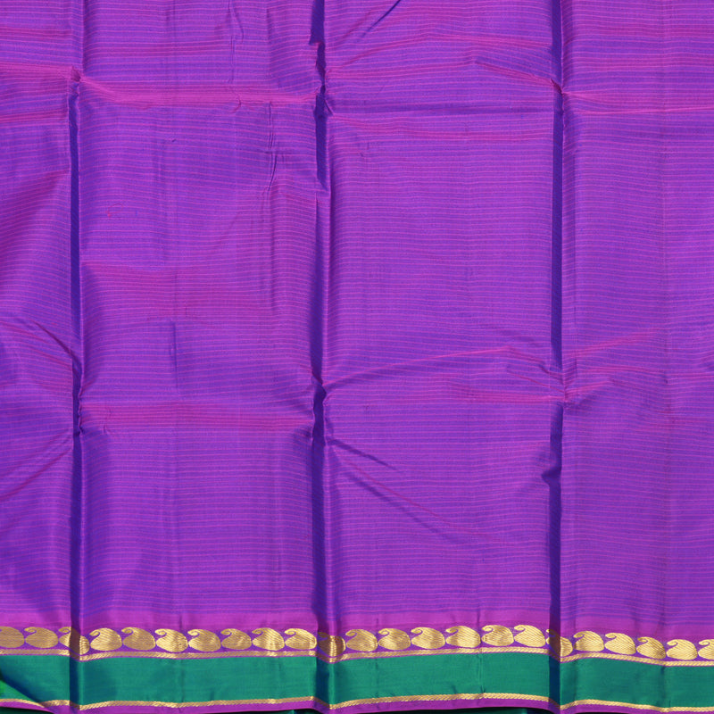 Hayagrivas Handloom Royal Blue Kanjivaram Silk Saree with Mayilkazhuthu Border KBF912H1-8