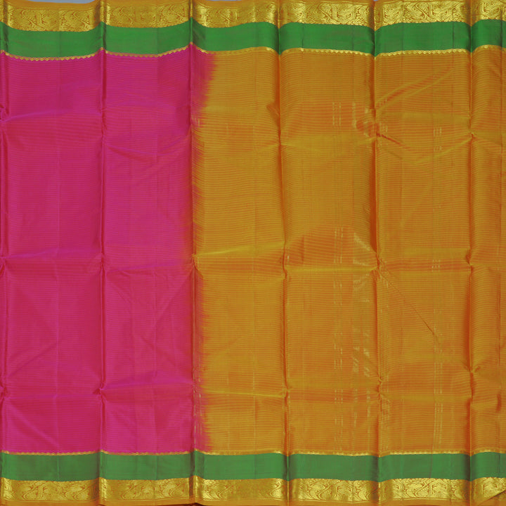 Hayagrivas Handloom Rani Pink Kanjivaram Silk Saree KBF912H2-1