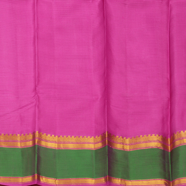 Hayagrivas Handloom Baby Pink Kanjivaram Silk Saree with Aqua Green Border KBF912H2-10