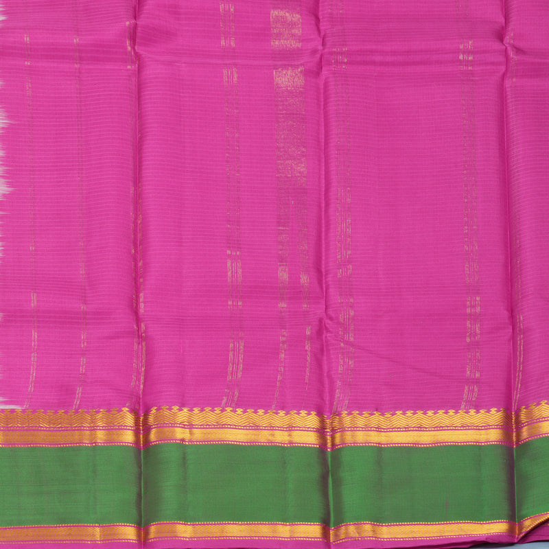 Hayagrivas Handloom Baby Pink Kanjivaram Silk Saree with Aqua Green Border KBF912H2-10