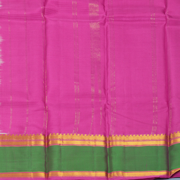 Hayagrivas Handloom Baby Pink Kanjivaram Silk Saree with Aqua Green Border KBF912H2-10