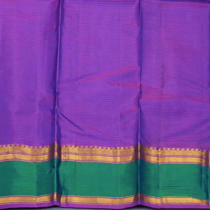 Hayagrivas Handloom Royal Blue Kanjivaram Silk Saree with Aqua Green Border KBF912H2-11
