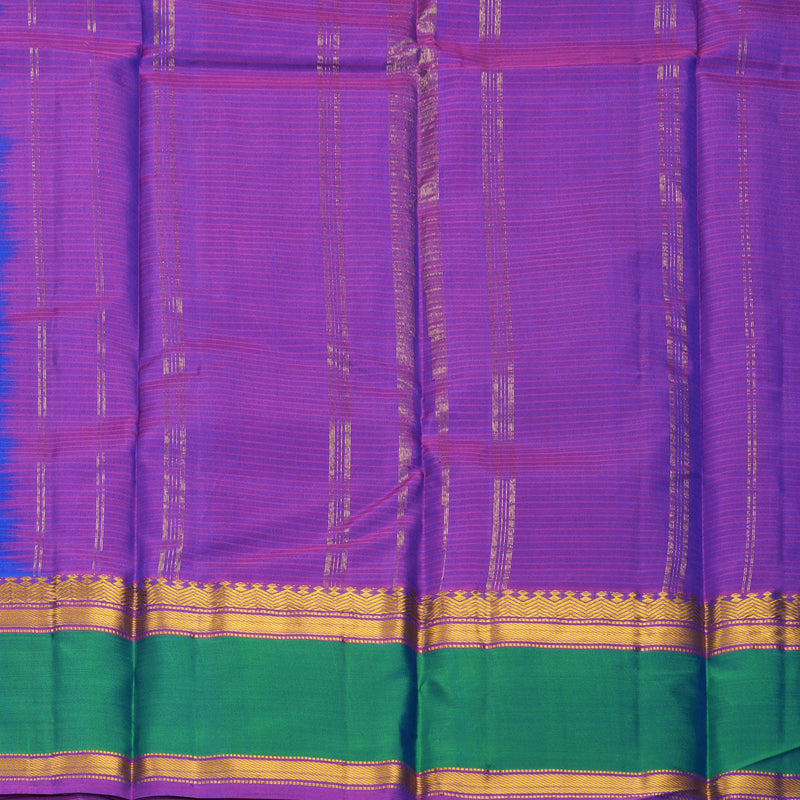 Hayagrivas Handloom Royal Blue Kanjivaram Silk Saree with Aqua Green Border KBF912H2-11