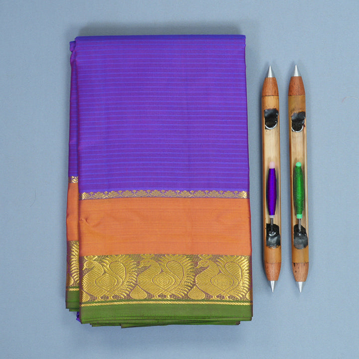 Hayagrivas Handloom Purple Kanjivaram Silk Saree KBF912H2-17