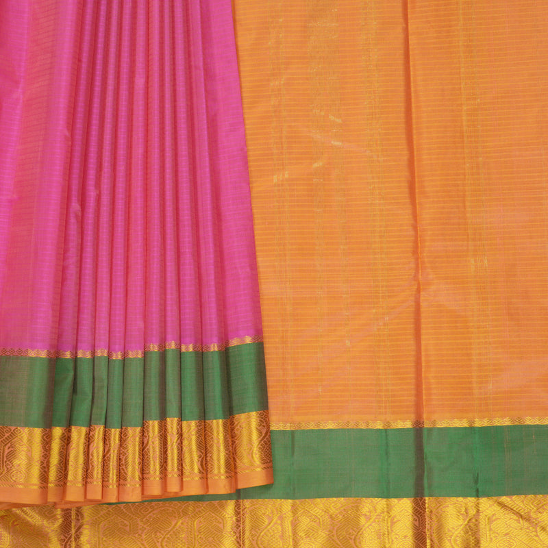 Hayagrivas Handloom Pink Kanjivaram Silk Saree KBF912H2-18