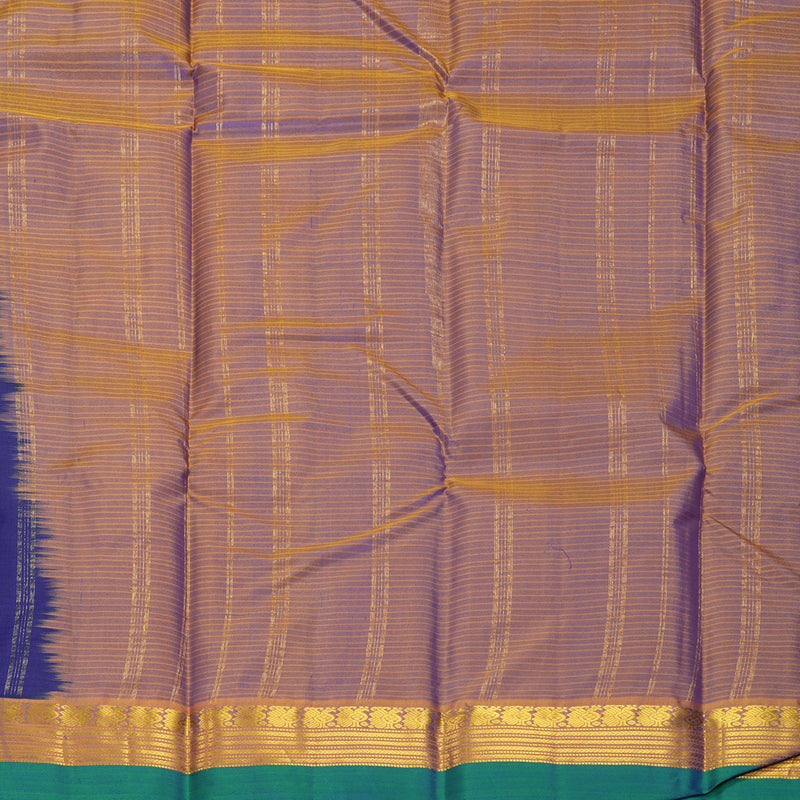 Hayagrivas Handloom Ink Blue Kanjivaram Silk Saree KBF912H2-20