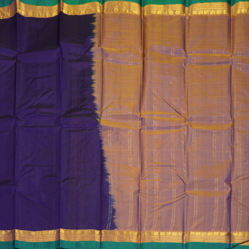 Hayagrivas Handloom Ink Blue Kanjivaram Silk Saree KBF912H2-20