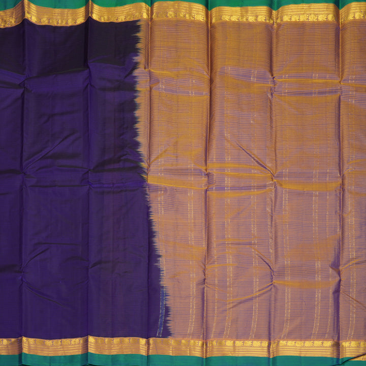 Hayagrivas Handloom Ink Blue Kanjivaram Silk Saree KBF912H2-20